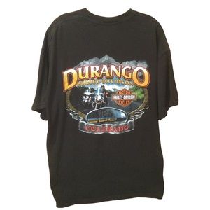 Harley Davidson Black Durango Short Sleeved Tee Shirt Size Extra Large